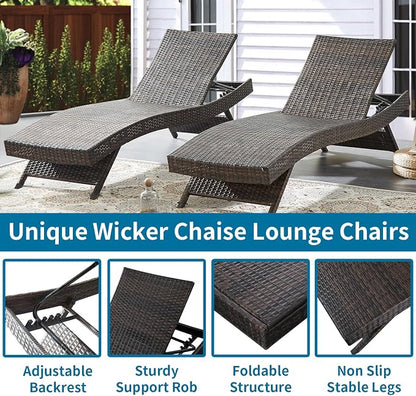 Outdoor Chaise Lounge Chairs Set of 4 - Image 3