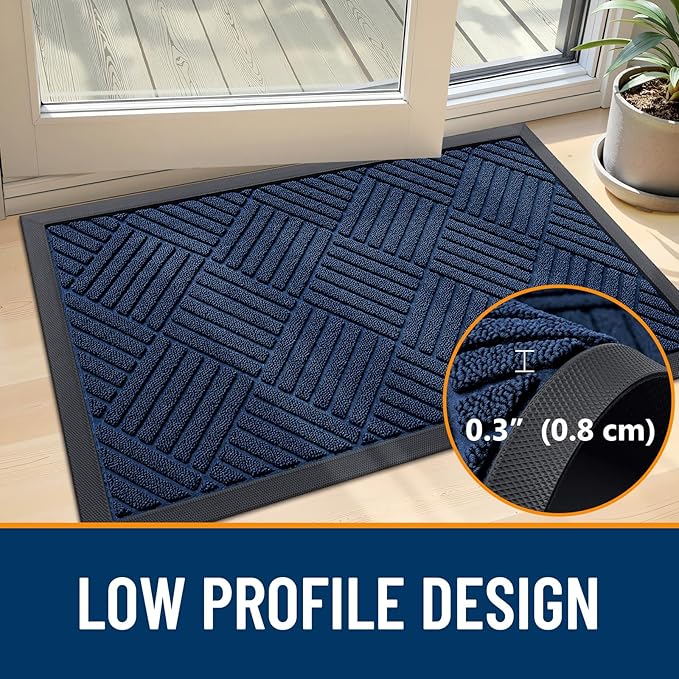 OLANLY Front Door Mat Outside Entrance 35x23, Waterproof Heavy-Duty Doormat | - Image 5
