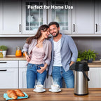 Airpot Coffee Carafe for Keeping Hot - 85 OZ / 2.5L Large Coffee Dispenser with Pump - Insulated Stainless Steel Thermos Urn for Hot Drinks Water Tea Chocolate - Thermal Beverage Dispenser for Parties