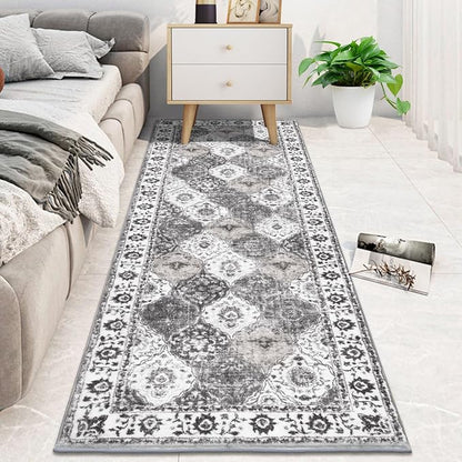 HEBE Hallway Runner Rug 2'x6', Washable Non Slip Kitchen Rug Runner | Soft Boho - Image 6