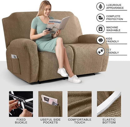 Timeles Recliner Covers Recliner Loveseat Covers Reclining Couch Covers Sofa - Image 3