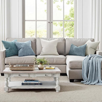 MIULEE Decorative Couch Throw Pillow Covers 18x18 Inch Light Blue 2 Pack | - Image 2