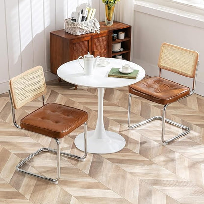 Zesthouse Natural Rattan Dining Chairs Set of 4, Modern Dining Room Chairs - Image 9