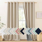 NICETOWN 100% Blackout Oatmeal Linen Curtains 95 inches Length by NICETOWN