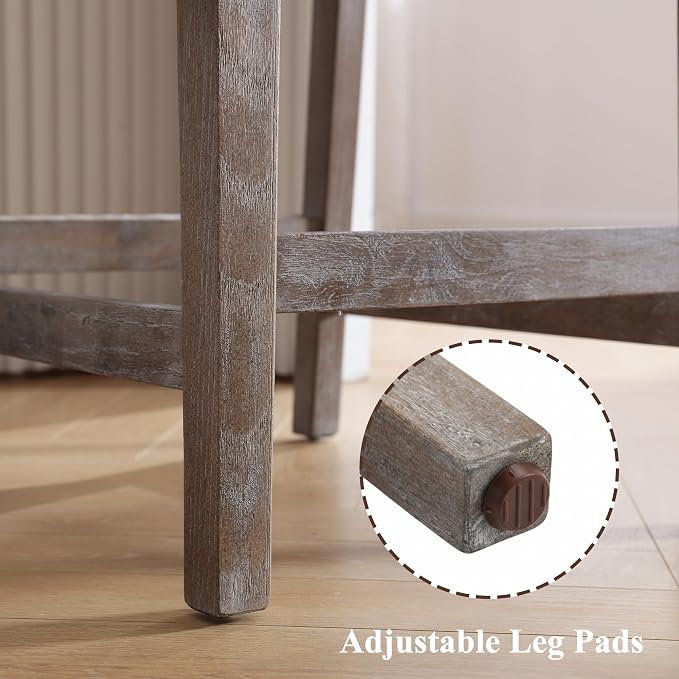 27" Farmhouse Counter Height Bar Stools Set of 4 - Image 8