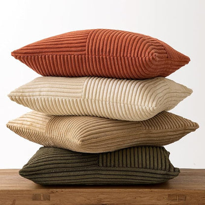 MIULEE Rust-Olive Green Decorative Throw Pillow Covers 20x20 Inch Set of 4 Boho - Image 6