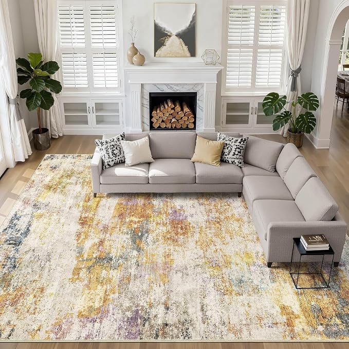 LOONGRUG 12x18 Area Rug Washable Large Neutral Modern Living Room Rugs | by LOONGRUG
