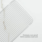 Hestan Provisions OvenBond – 4-Piece Tri-ply Sheet Pan & Stainless Steel Cooling Rack Set