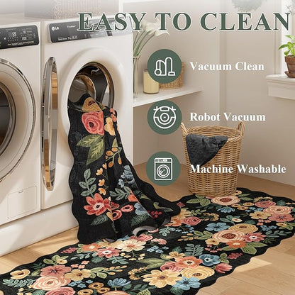 DUKINO 2x10 Runner Rug for Hallway, Washable Kitchen Rug Non Slip, Low Pile - Image 6