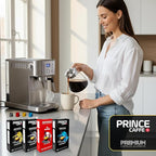 Prince Caffe Espresso Pods Variety Pack Compatible with Nespresso Original Line Machines – Espresso, Ristretto, Millennium & Premium – Intensity 7,8,9,10, 40 Count (4 x 10 Capsules)