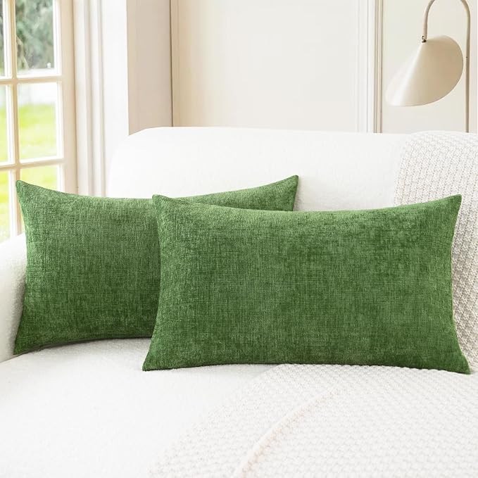 CaliTime Decorative Couch Throw Pillow Covers 20 X 12 Inches Forest Green | by CaliTime