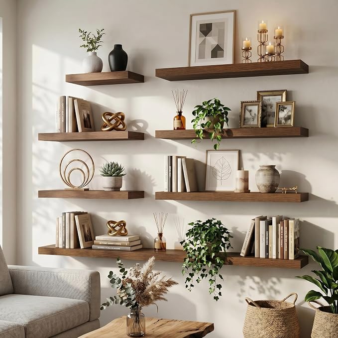 FLYJOE Floating Shelves for Wall, 40 Inch Floating Shelves Set of 2, Kitchen - Image 3
