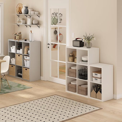 Furinno Cubicle Book Shelf, 6-Cube Bookshelf, Extra Thick Frame Horizontally & - Image 6