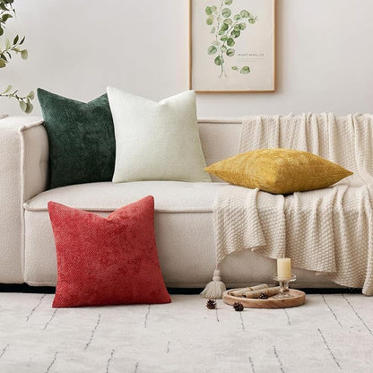 MIULEE Decorative Couch Throw Pillow Covers 20x20 in Christmas Green 2 Pack | - Image 2