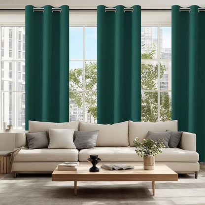 Blackout Curtains for Bedroom, Hunter Green, 38 x 84 Inch, 2 Panels | Thermal - Image 6