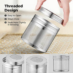 Reinmoson 2 Pack Large Tea Ball Infuser for Loose Leaf Tea & Spice Ball for Cooking Soup, 304 Stainless Steel, Threaded Lid, Chain Hook, Extra Fine Mesh Tea Strainer Ball for Herb, Iced Tea