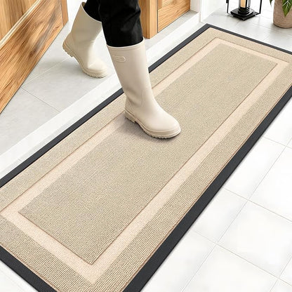 OLANLY Front Door Mat Outside 47x17, All-Season Heavy-Duty Rubber Doormat | by OLANLY