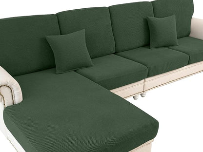 LA MEACK Couch Cushion Cover Seat Cushion Cover Stretch Armchair Cover Separate by LA+MEACK