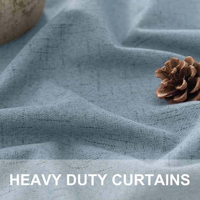 Light Blue Room Darkening Curtains - Image 2