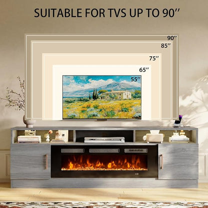 oneinmil 78" Fireplace TV Stand - Image 7