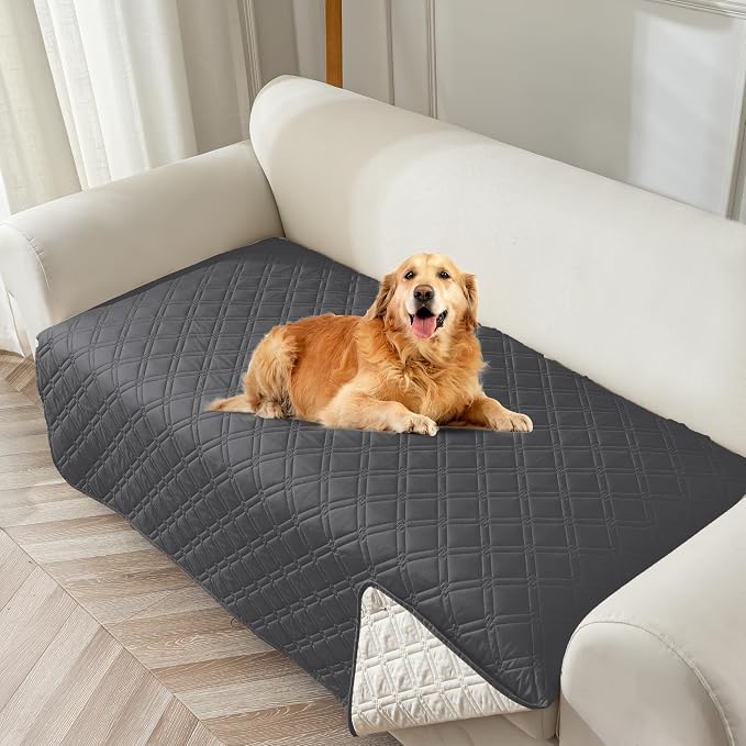 Genina Waterproof Couch Cover, Washable Anti-Slip 51 inch Loveseat Sofa Covers by Genina