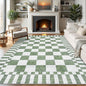 GarveeHome Green Checkered Rug 6x9 Area Rugs Living Room Checkerboard Rug | by GarveeHome