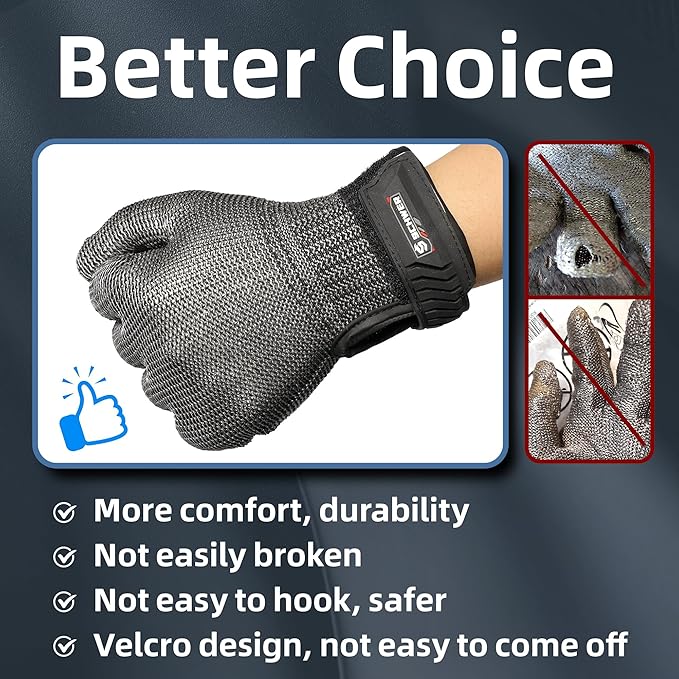 Schwer Ultimate Cut Resistant Gloves Beyond ANSI A9, Reinforced Stainless Steel Glove, Food Grade Mesh Metal Gloves for Butcher Meat Cutting, Oyster Shucking, Mandoline, Non-PFAS, PR1708 (S, 2 PCS)