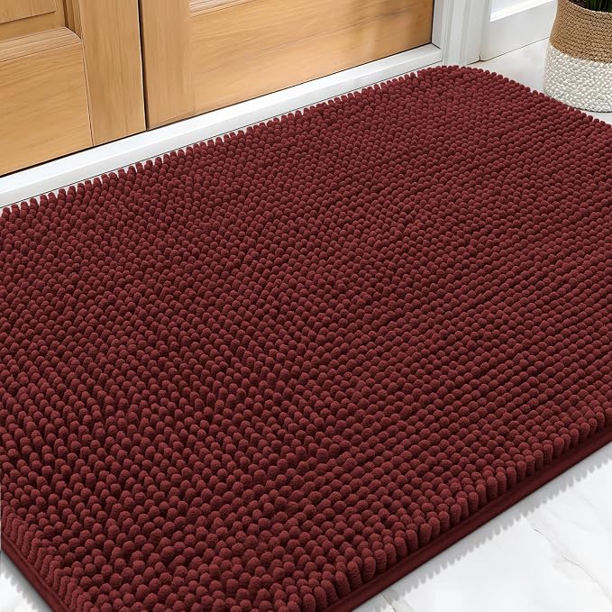OLANLY Dog Door Mat for Muddy Paws 34x21, Super Absorbent Chenille Mud Mat | by OLANLY