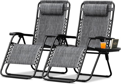 Devoko Patio Zero Gravity Chair Outdoor Folding Adjustable Reclining Chairs by DEVOKO