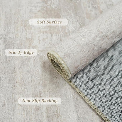 2x6 Washable Runner Rug for Kitchen: Easy-Clean Stain Resistant Carpet for - Image 5