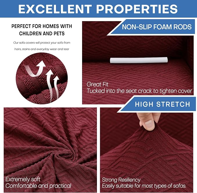 XINEAGE 2026 New Stretch Armchair Covers 1 Piece Chair Slipcovers Chair - Image 5