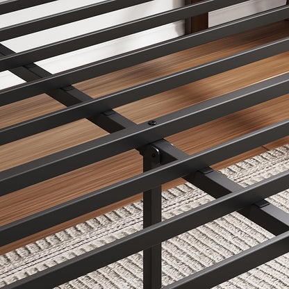 BOSRII 14in High Solid Bamboo Wood Platform Full Size Bed Frame - Image 7