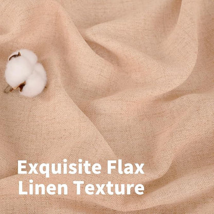 YoungsTex Peach Linen Curtains 72 Inches Long - Image 4