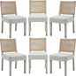 LZAREAL Farmhouse Dining Chairs Set of 6 Linen Fabric Upholstered Accent Side by LZAREALBetterRoomForRealLiving