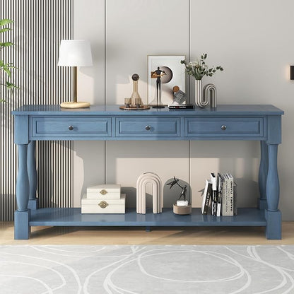 Knocbel 64 Inch Long Antique Entry Console Table - Image 3