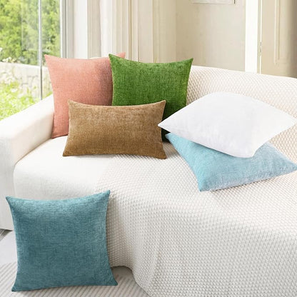CaliTime Decorative Throw Pillow Covers 18 X 18 Inches Light Blue Grey | Pack - Image 2