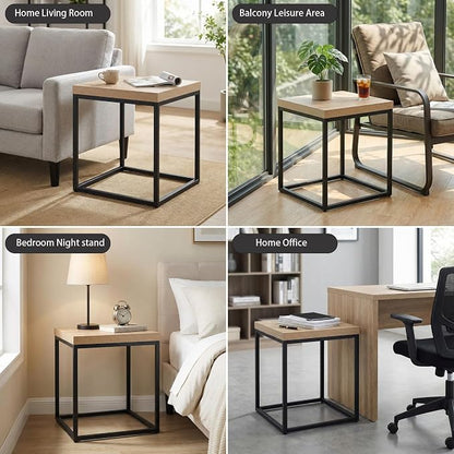 CENSI 18-Inch Natural Oak Accent End Table/Side Table - Image 5