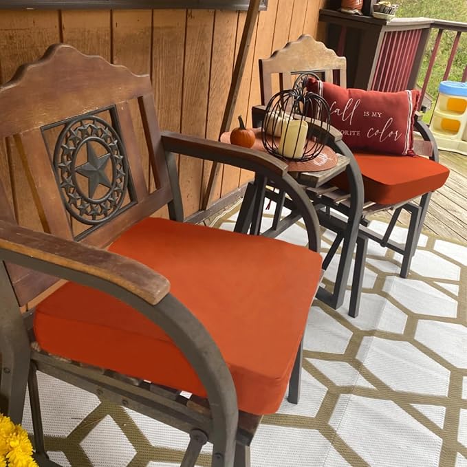Sqodok Patio Cushion Cover 25x25 inch, Outdoor Seat Cushion Slip Cover - Image 3