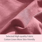 Soft Cotton Linen Apron for Women - Non-tie Cross Back Apron with Pockets, Great for Florist and Kitchen