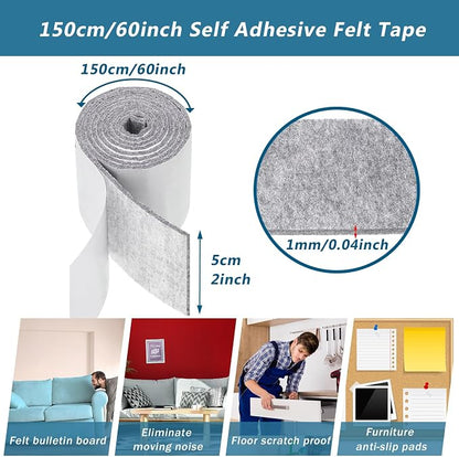 Shappy 2 Packs 120 x 2 x 0.04 Inch Felt Strips - Image 2