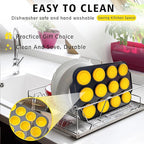 Silicone Muffin Pan Set, 6 Cups Cupcake Pan, With Metal Frame Nonstick Press to Easily Pop Out for Baking Homemade Muffins,Breads, Cupcakes, Egg Bites, BPA-Free Silicone (Yellow, 6Cups)