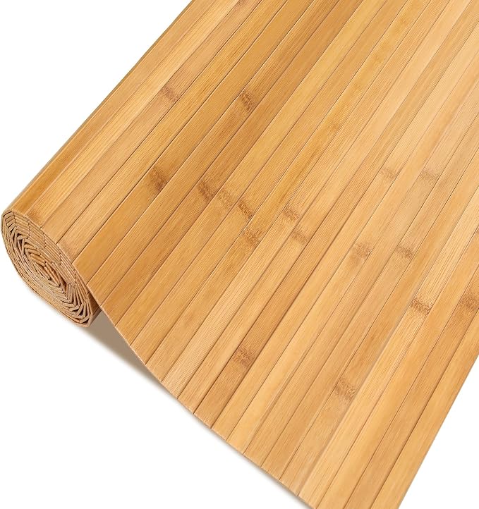 Natural Bamboo Wall Panel, Renewable Pole Wrap Bamboo Wainscoting Paneling by SINNSIDELIN