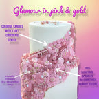 Manvscakes Edible Metallic Sprinkles Mix with Assorted Shapes and Sizes for Parties, Cookies, Ice Cream, Cake and Cupcake Decorating, 4 oz(Rose Gold and Pink)