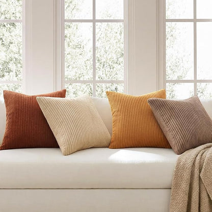 Topfinel Yellow Brown Gradient Rustic Pillow Case Boho Throw Pillow Covers - Image 3