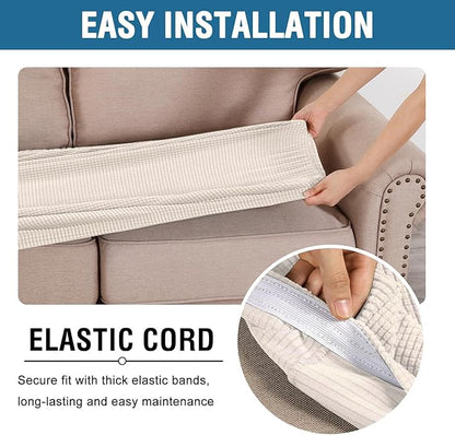 H.VERSAILTEX Super Stretch Individual Seat Cushion Covers Sofa Covers Couch - Image 5