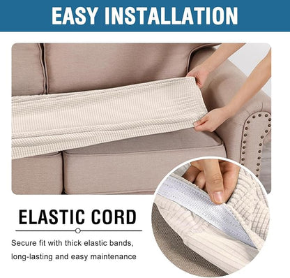 H.VERSAILTEX Super Stretch Individual Seat Cushion Covers Sofa Covers Couch - Image 5
