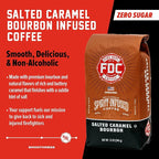 Fire Department Coffee - Salted Caramel Bourbon Coffee - Gives Back to Firefighters - Premium Bourbon Infused - Whole Bean Medium Roast - Non-Alcoholic - Roasted in the USA - Veteran Owned - 12 oz