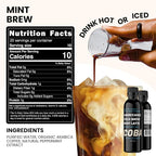 COBA Premium Coffee Concentrate – Bold & Extra Strong Cold Brew & Hot Coffee | 20 Cups per Bottle | Fair Trade Organic Medium Roast | Instant Iced Americano Latte | Dairy Free, Vegan, Gluten Free (Sweet Mint)