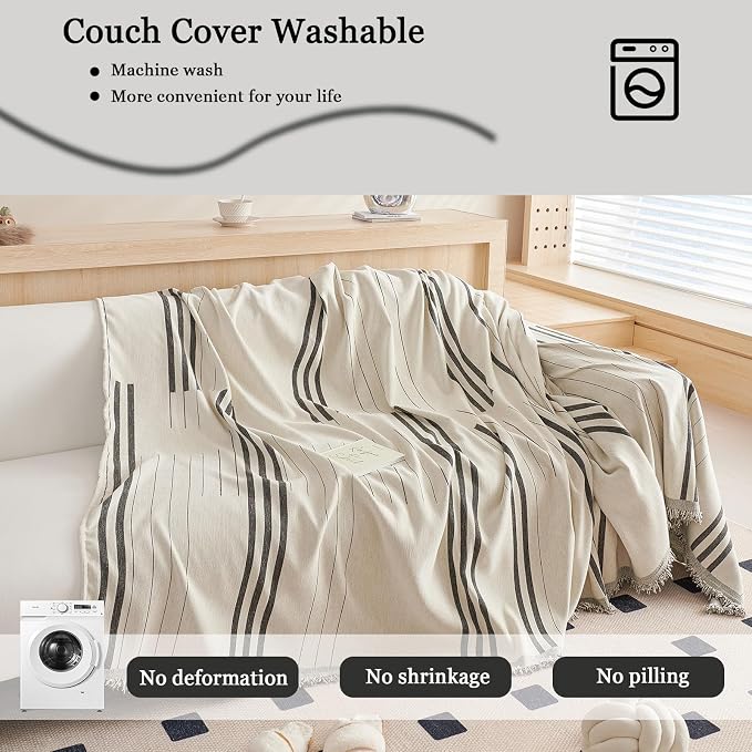 DREAMINGO Couch Cover Washable Chenille Sofa Protector - Image 5