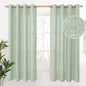 YoungsTex Sage Green Curtains 63 Inch Length 2 Panels by YoungsTex
